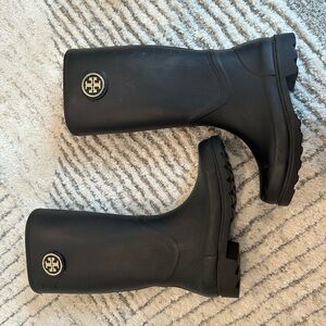 Tory Burch Black Rain Boots